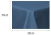 Tischdecke quadratisch 160x160 cm blau Leinenoptik Produktbild-Vorschau 4