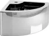 A corner sink made of ceramic with a silver finish. Náhled obrázku produktu