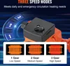 A close-up of an orange and black circulation pump with graphics indicating three speed modes. Voir les images du produit