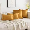Kissenbezüge Samt 40x40 cm Champagner Golden 2er Set Produktbild-Vorschau 5