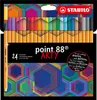 Feutres fins - STABILO point 88 - ARTY - pack de 24 avec Voir les images du produit 1