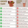 2er Set Geländertopf Balkon mit Wasserspeicher Blumentopf Produktbild-Vorschau 3