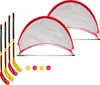 Funhockey set complet avec 2x2 jeux de crosses et but Voir les images du produit 2