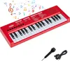 Kinderpiano, 37 toetsen, 8 ritmes, rood, met microfoon Productafbeelding-voorbeeld 1