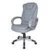A gray office chair with silver accents is shown against a white background. Produktbild-Vorschau