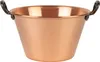 A copper pot with black handles on a white background. Produktbild-Vorschau