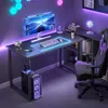 ODK Kleiner Schreibtisch Schwarz 100x48x74cm Computertisch Produktbild-Vorschau 2
