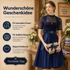 Dirndl Kleid Damen Lang, Trachtenkleid mit Schürze und Produktbild-Vorschau 9
