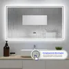 A bathroom vanity with a sink, a mirror with LED lighting, and a soap dispenser. Produktbild-Vorschau
