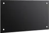 A black glass backsplash panel with four visible mounting points. Náhľad obrázku produktu