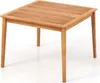 A square wooden garden table with a slatted top and four legs, shown against a white background. Produktbild-Vorschau