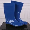Blaue lange Gummistiefel Regenstiefel Gartenschuhe  Produktbild-Vorschau 5