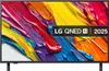A television screen displaying a colorful abstract image with a branding overlay. Voir les images du produit
