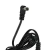 A close-up of a black power cord with a right-angle connector. Produktbild-Vorschau