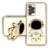 3D ASTRONAUT TPU Hülle Weiss Gold für Samsung Galaxy A52 Produktbild-Vorschau 1