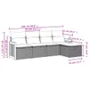 Design 5-tlg. Garten-Sofagarnitur mit Kissen Schwarz Poly Produktbild-Vorschau 3