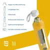Szklana butelka na napoje Wessper z silikonowym pokrowcem – Podgląd zdjęcia produktu 2