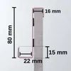 DEKAZIA® Türhaken Rosa Edelstahl selbstklebend | 4er Set Produktbild-Vorschau 8