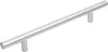 A brushed metal cabinet handle on a white background. Produktbild-Vorschau