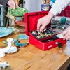 Geldkassette mit einem Euro-Münzzählbrett von HMF mit 25 cm Breite in Blau Productafbeelding-voorbeeld