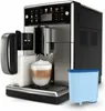 A coffee machine with a milk carafe and a glass of latte macchiato, along with a water filter. Anteprima dell’immagine prodotto