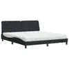 The Living Store Bett mit Matratze Schwarz 180x200 cm Samt Produktbild-Vorschau 3