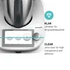 A close-up marketing image of a Thermomix TM6 with protective screen film applied, highlighting its clarity and transparency. Produktbild-Vorschau