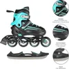 A collage of inline skates and their components, with descriptive text. Produktbild-Vorschau