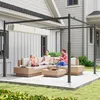Outsunny Pergola ca. 3x3m Garten Pavillon, Terrassendachung Produktbild-Vorschau 8