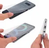 Collage of images showing a clear phone case being put on and taken off a Samsung phone. Produktbild-Vorschau