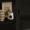 Credenza in acciaio e vetro temperato 2 ante, 180cm, Nero Anteprima dell’immagine prodotto 4