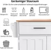 Esstischwagen Weiß 129x46(71)x91,5 cm mit Klapptischplatte, Produktbild-Vorschau 7