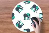 MuchoWow® Mauspad Mousepad Elefant - Muster - Grün 50x50 cm Produktbild-Vorschau 4