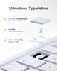 Diagram illustrating keyboard features with text descriptions. Produktbild-Vorschau