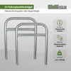 2 x Fahrradanlehnbügel 78 x 115 cm Stahl feuerverzinkt Ø 60 Produktbild-Vorschau 1