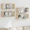 vidaXL Cube Shelves 4 ks Sonoma Oak 60x15x23 cm výrobek ze Náhled obrázku produktu 2