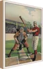 vianmo Holzschild 18x12 cm Baseball USA Schlagmann Amerika Produktbild-Vorschau 1
