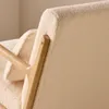 sweeek - Schaukelstuhl Holz und boucle Stoff - Lorens Produktbild-Vorschau 5