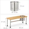 relaxdays Kuchynský organizér hnedý, strieborný 55,0 x 18,0 Náhľad obrázku produktu 4