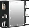 vidaXL Zrcadlová skříňka s LED černá 70x16,5x60 cm Náhled obrázku produktu 4