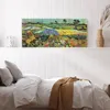 Vlies Leinwandbild - Fields in Auvers 100x45 cm Produktbild-Vorschau 2