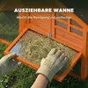Klatka dla królików PawHut, dwupoziomowa, drewniana, 123,5 Podgląd zdjęcia produktu 6