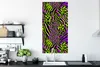 MuchoWow® Poster Tiermuster - Zebra - Neon - Lila 60x120 cm Produktbild-Vorschau 3
