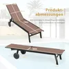 COSTWAY 1 pc. Chaise longue de jardin avec roulettes, Voir les images du produit 3