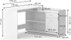 Eckschreibtisch Vicco Noira Weiß 135 x 77 cm mit Schublade, Produktbild-Vorschau 3