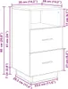 vidaXL Comodino con 2 cassetti rovere Sonoma 36x36x68 cm Anteprima dell’immagine prodotto 8