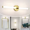 ZMH Zrkadlová lampa Kúpeľňa Nástenná lampa 8W Zlatá Náhľad obrázku produktu 7