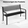 COSTWAY 127 cm lange Parkbank aus Metall für den Produktbild-Vorschau 7