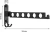 A black wall-mounted drying rack with dimensions indicated. Produktbild-Vorschau