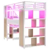 Flieks Etagenbett Metallbett 90x200cm mit Schreibtisch und Produktbild-Vorschau 11